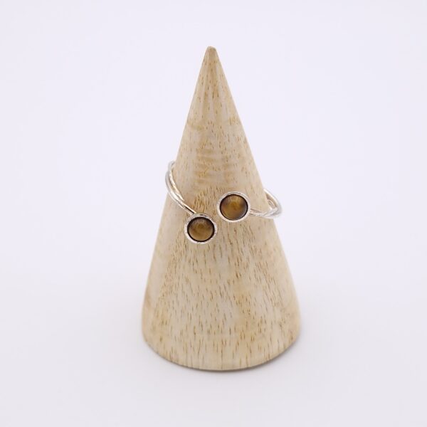 Bague double oeil de tigre – Image 2