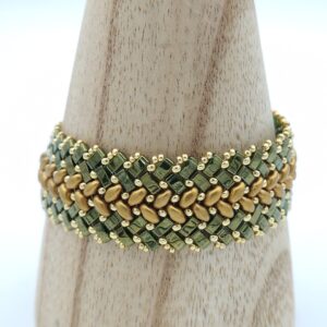 Bracelet tissé en perles Miyuki half tila et duo