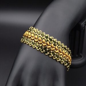 Bracelet tissé en perles Miyuki half tila et duo