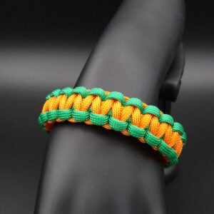 Bracelet de survie orange et vert