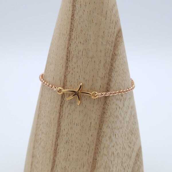 Bracelet doré rose Etoile de mer – Image 2