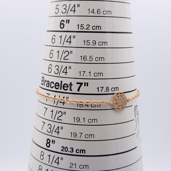 Bracelet doré rose Cercle géométrique – Image 3