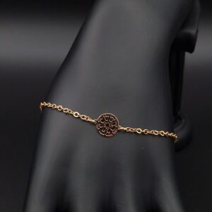 Bracelet doré rose Cercle géométrique