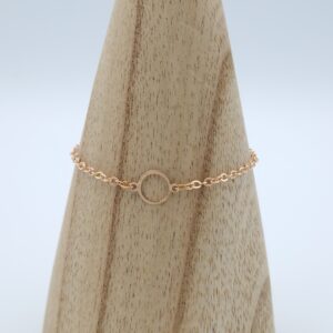 Bracelet doré rose Cercle évidé
