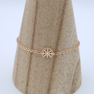 Bracelet doré rose Cercle géométrique