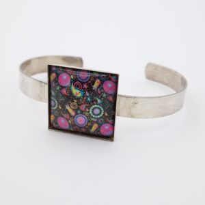 Bracelet cabochon réglable multicolore