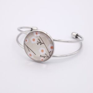 Bracelet cabochon réglable sakura