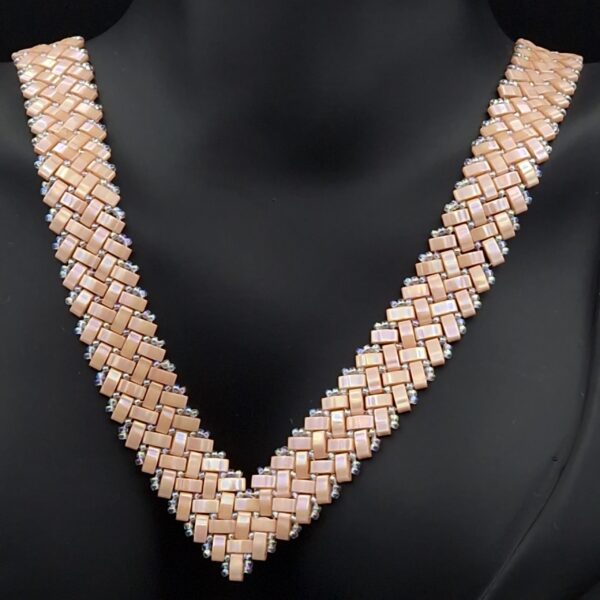 Parure Miyuki Half Tila corail pâle – Image 2