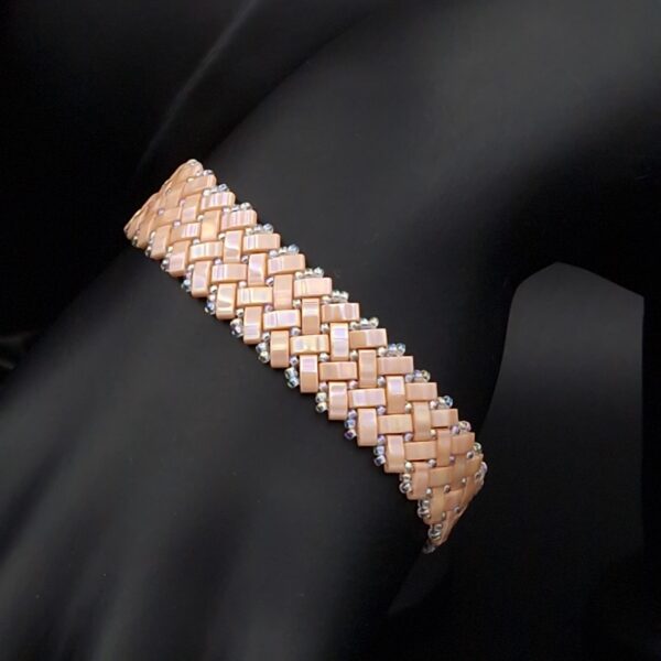 Parure Miyuki Half Tila corail pâle – Image 3