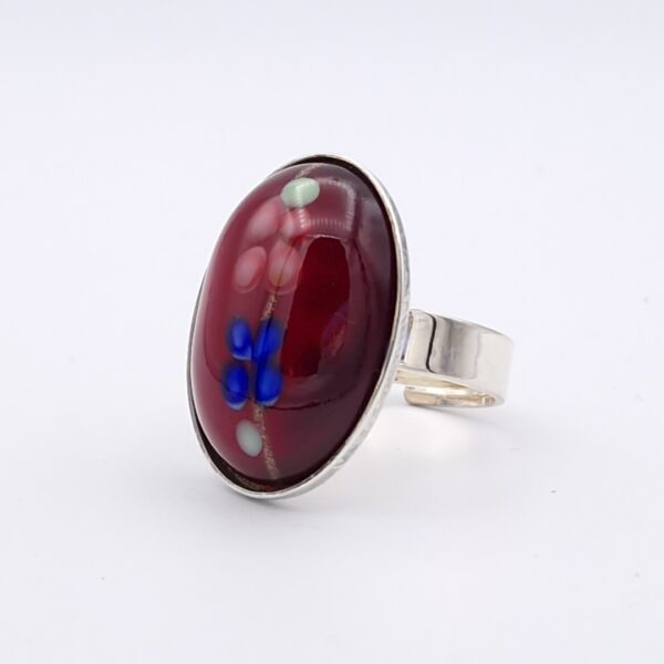 Bague fleurs rubis – Image 3