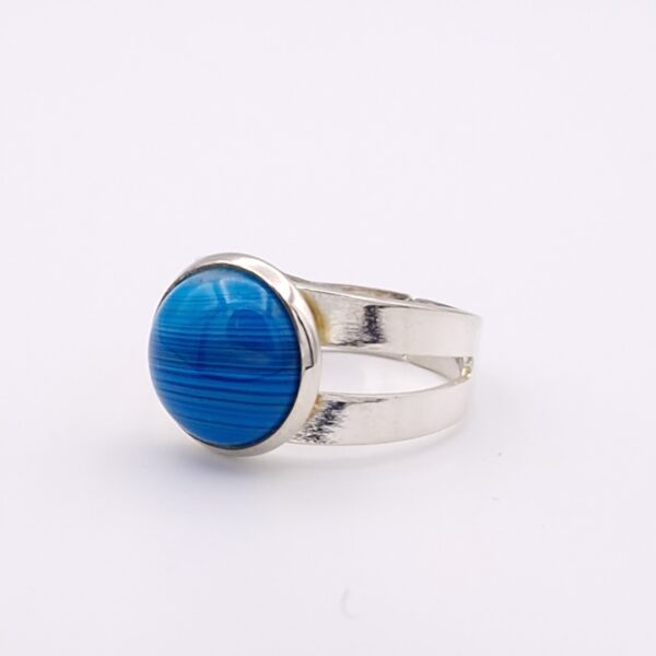 Bague agate bleue – Image 3