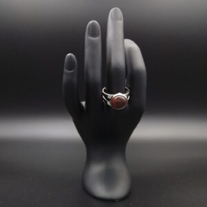 Bague jaspe rouge