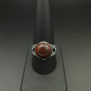 Bague jaspe rouge