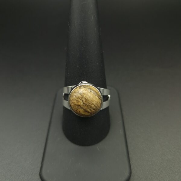 Bague jaspe paysage – Image 2