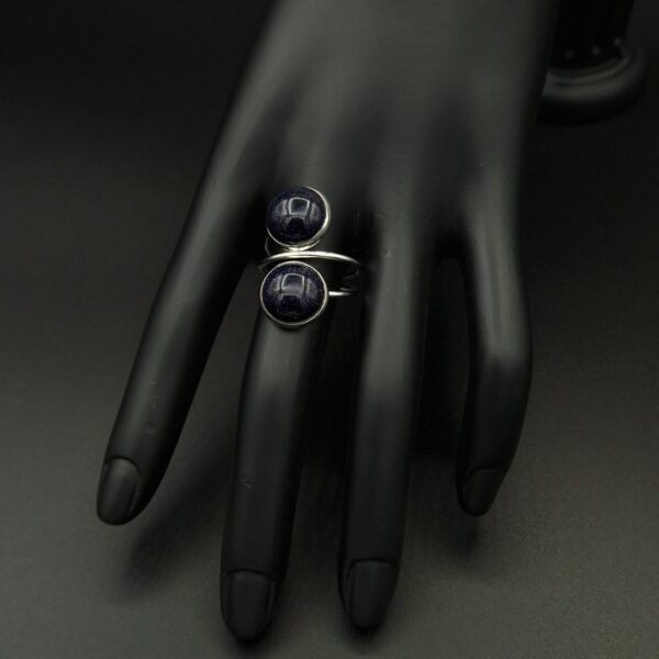 Bague double pierre galaxy