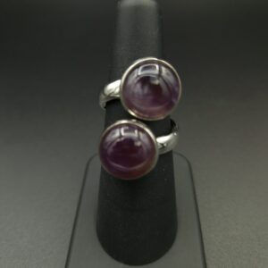 Bague double améthyste
