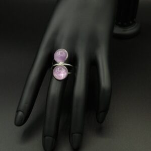 Bague double améthyste