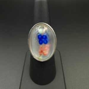 Bague fleurs crystal