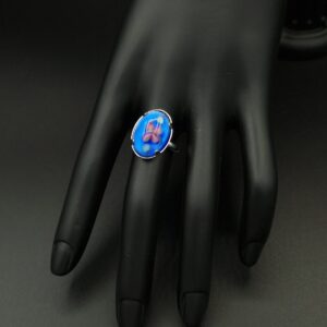 Bague fleurs saphir