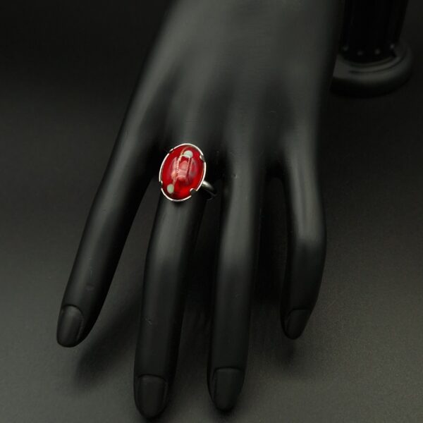 Bague fleurs rubis