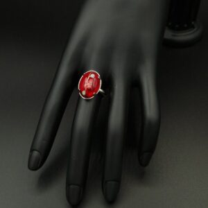 Bague fleurs rubis