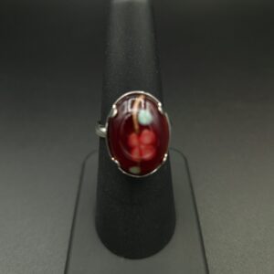Bague fleurs rubis