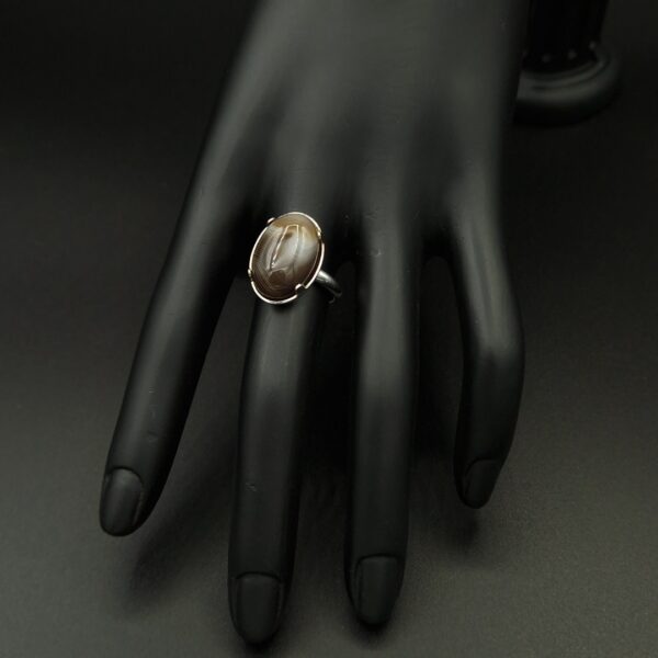 Bague quartz fumé