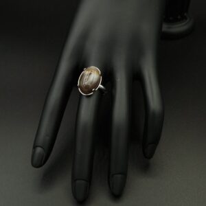 Bague quartz fumé