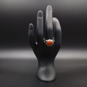 Bague jaspe rouge
