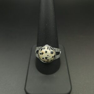 Bague jaspe dalmatien