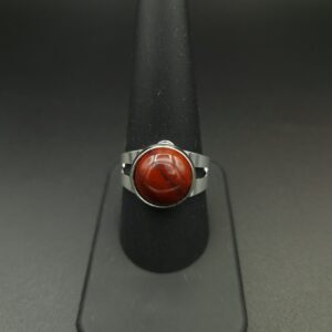 Bague jaspe rouge