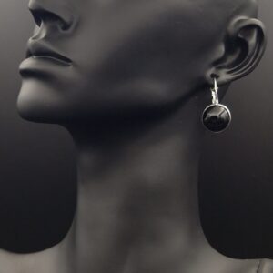 Dormeuses onyx noir
