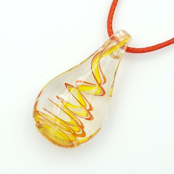 Collier goutte jaune – Image 3