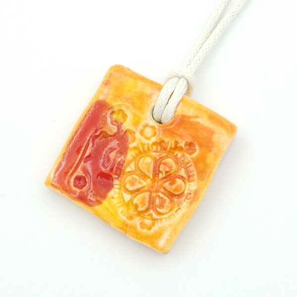 Collier céramique orange1 – Image 3