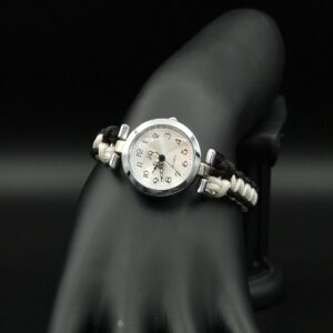 Montre paracorde noire et blanche