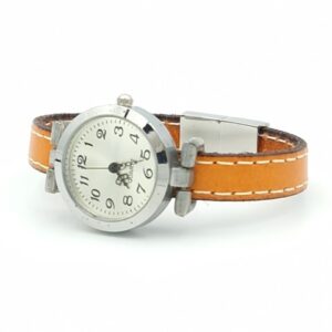 Montre cuir orange