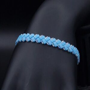 Bracelet tissé en perles Miyuki half turquoise